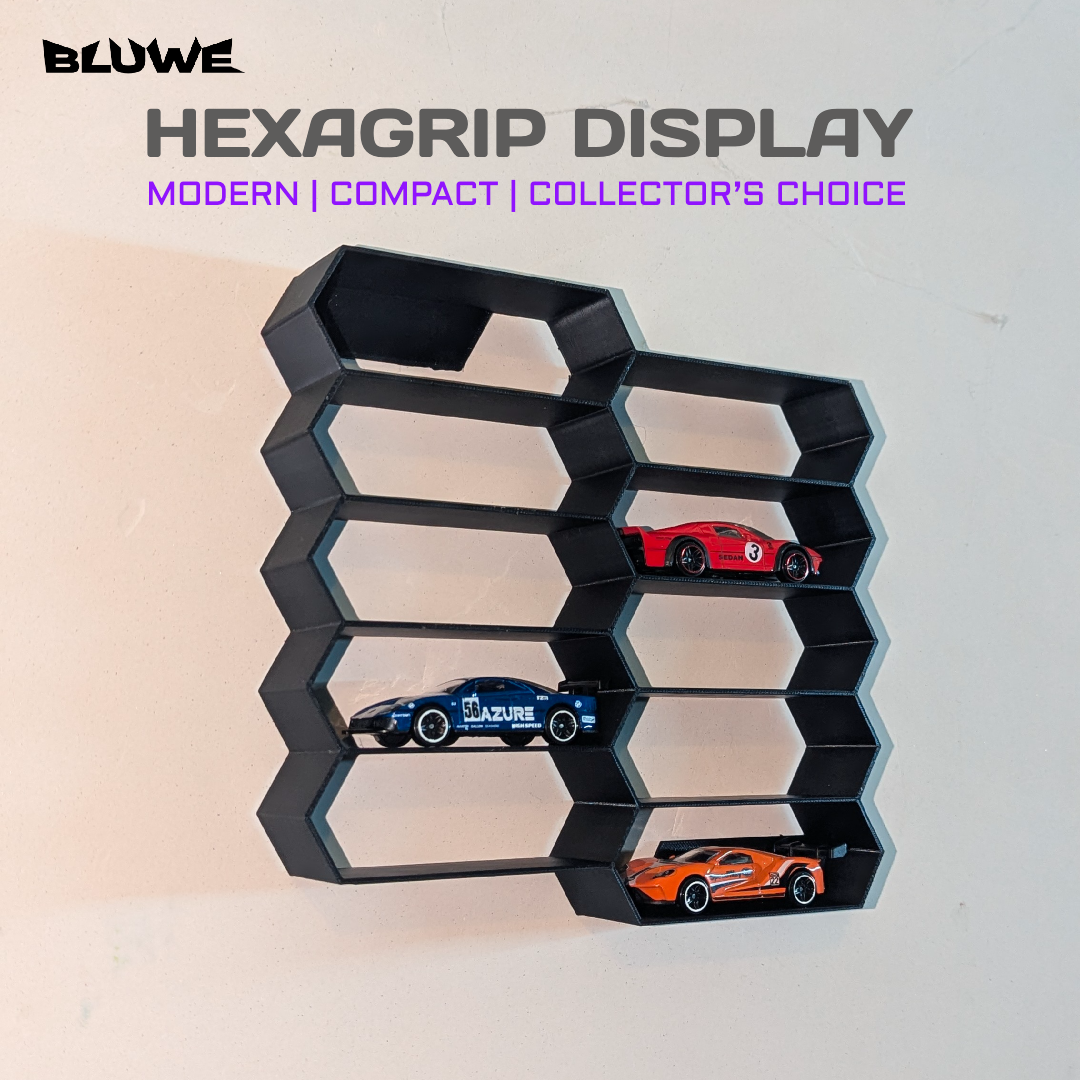 HexaGrip 1:64 Scale Wall Mount Hexagon Mordern Display Rack