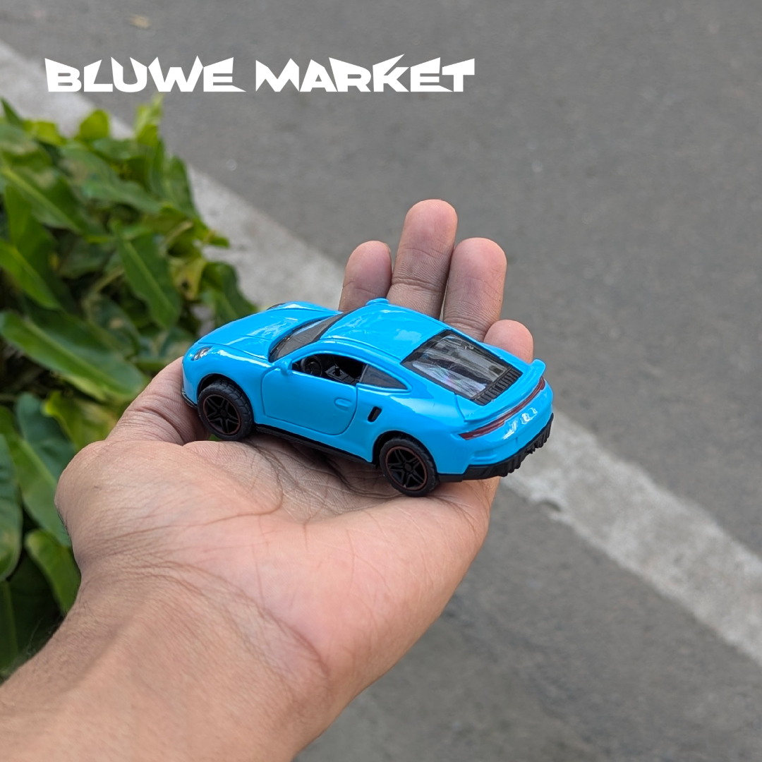Porsche 911 1:43 Scale Metal Diecast Car - Blue