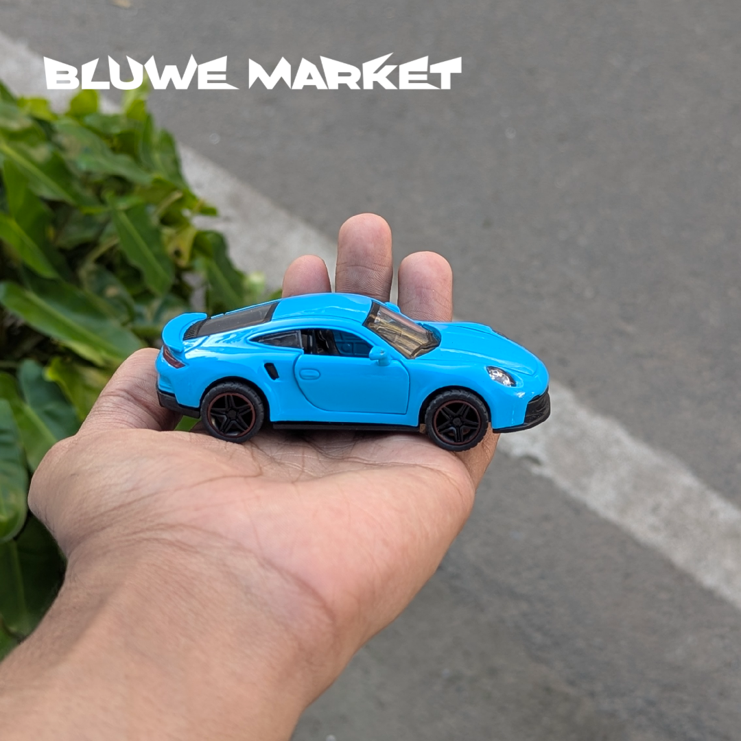 Porsche 911 1:43 Scale Metal Diecast Car - Blue