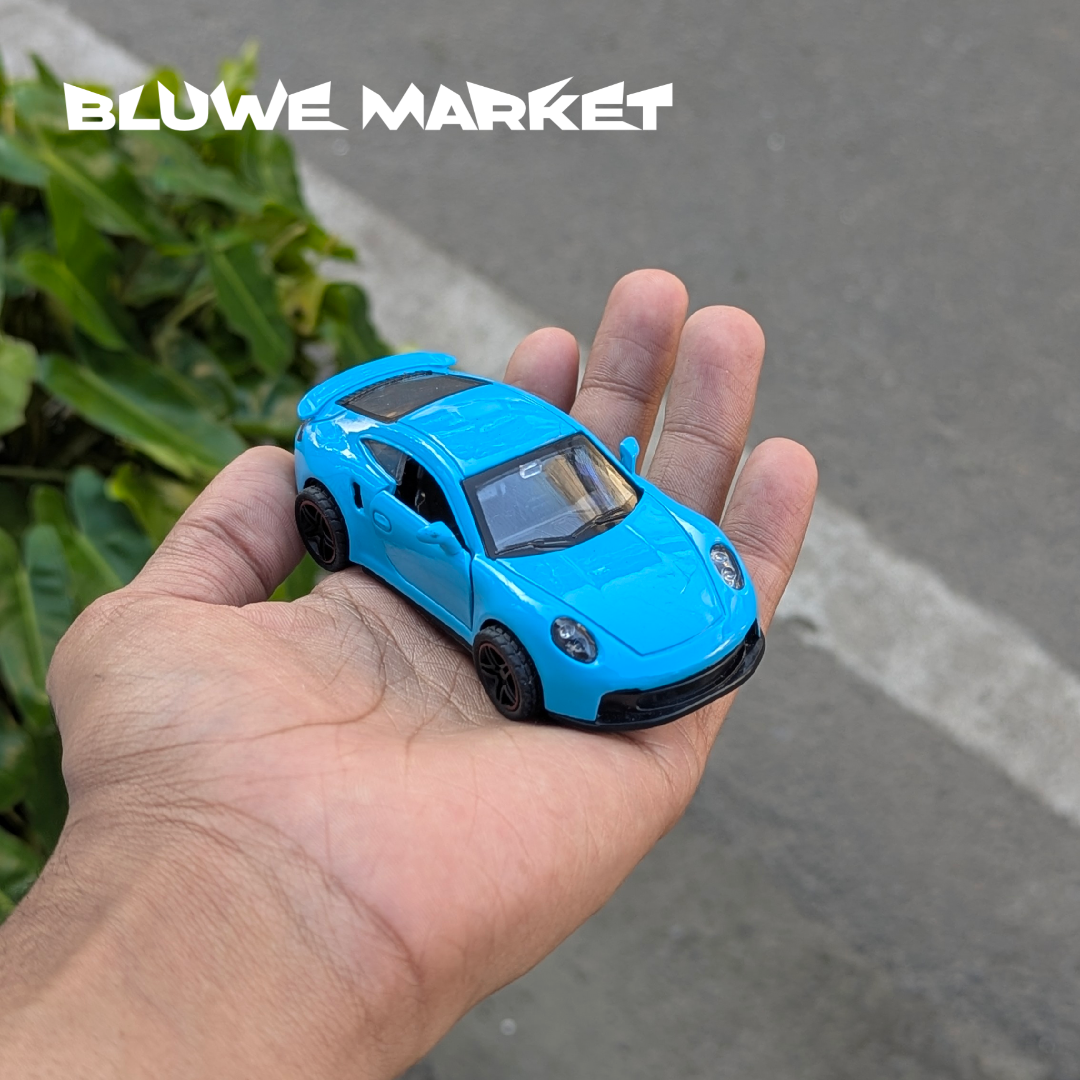 Porsche 911 1:43 Scale Metal Diecast Car - Blue