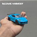 Porsche Blue 1:36 Scale Diecast Car