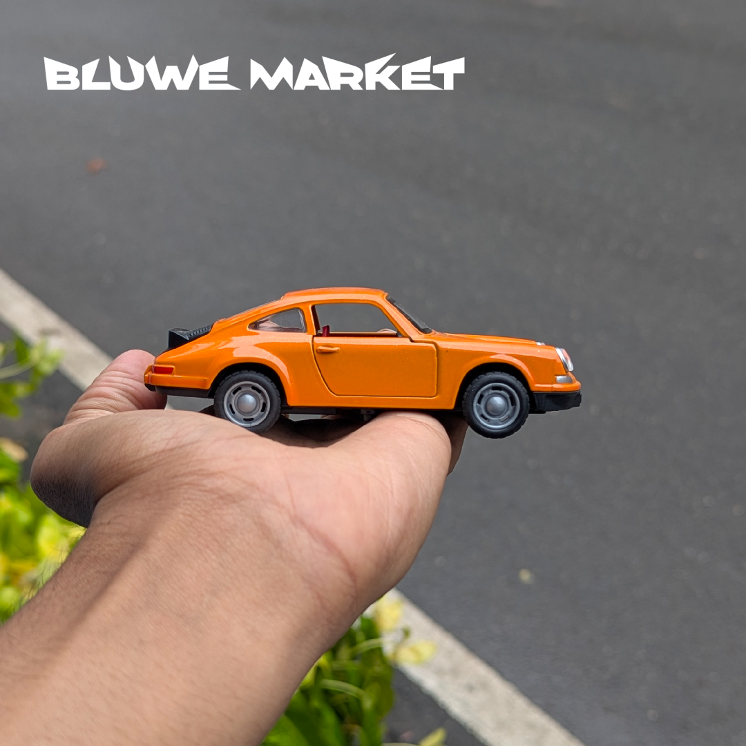 Porsche 911 Vintage Orange 1:36 Scale Diecast Car - Orange