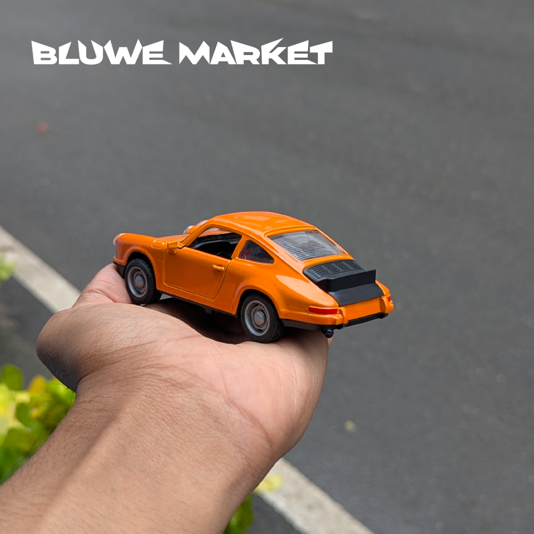 Porsche 911 Vintage Orange 1:36 Scale Diecast Car - Orange
