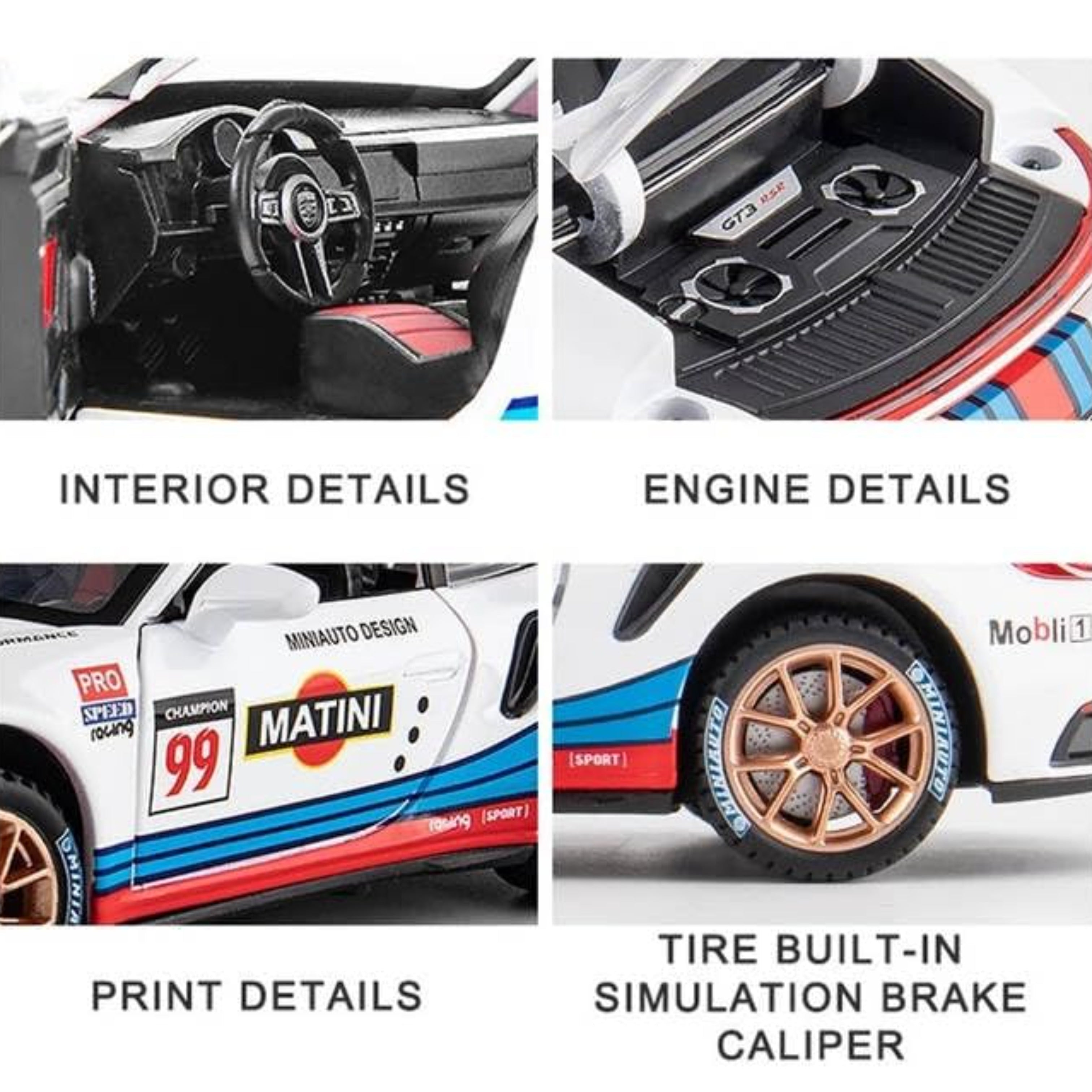 Posrche 911 GT3 RS Sports Premium 1:24 Scale Diecast Car