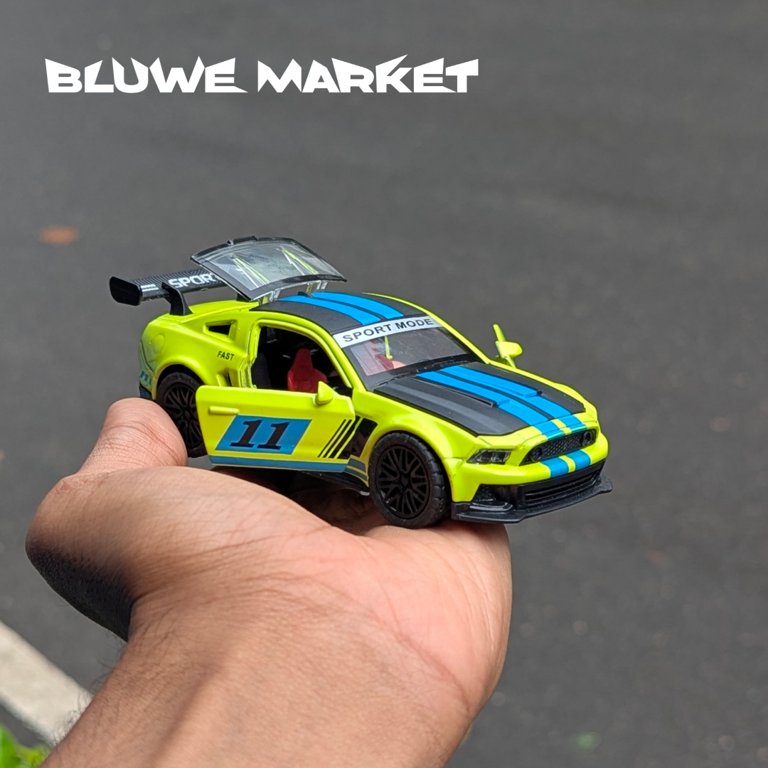 Mustang GT500 Sports 1:36 Scale Diecast Car - Green Blue