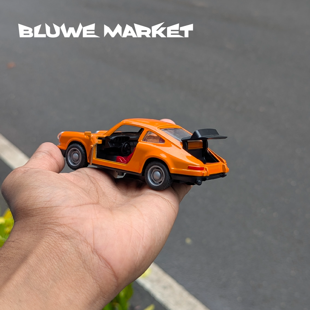Porsche 911 Vintage Orange 1:36 Scale Diecast Car - Orange