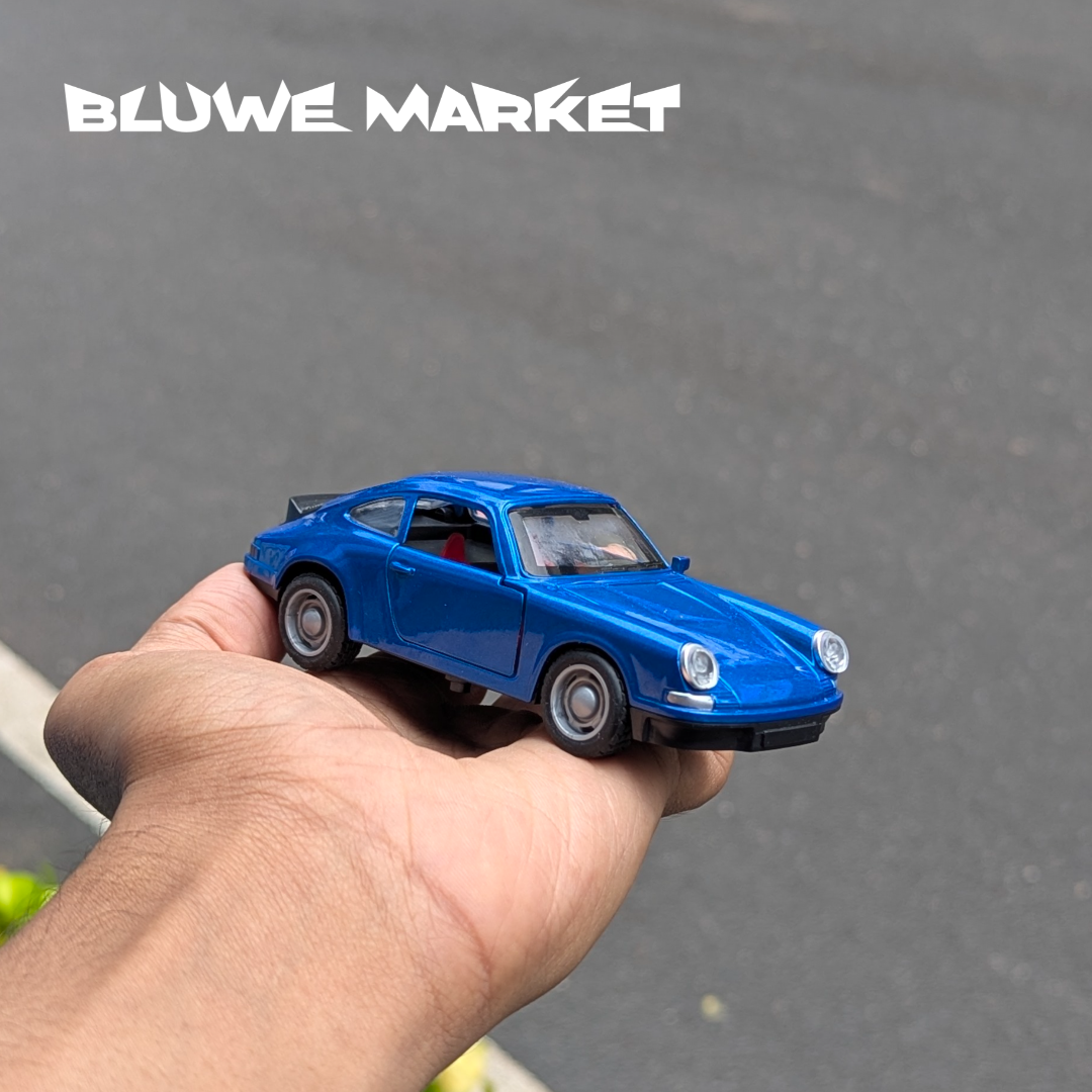 Porsche 911 Vintage Orange 1:36 Scale Diecast Car - Blue