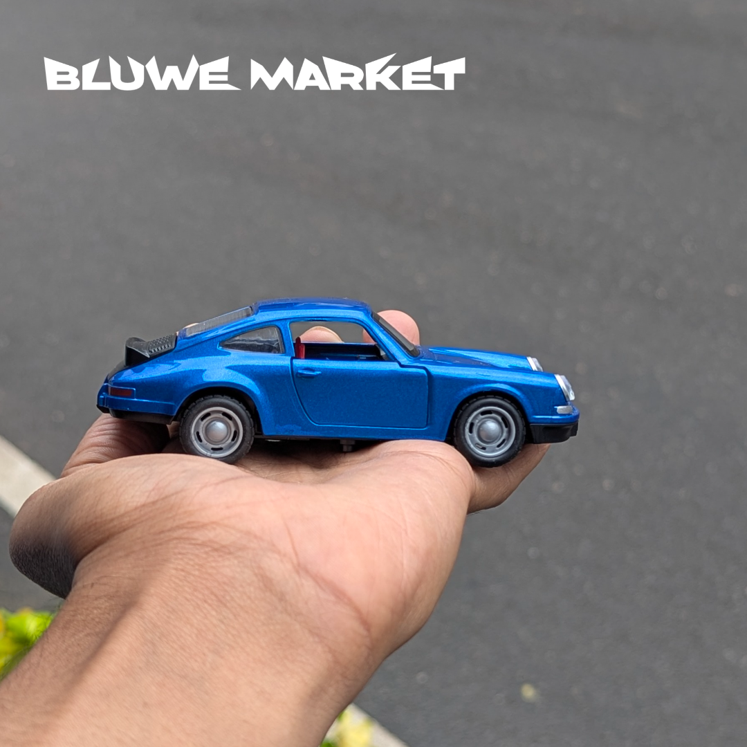 Porsche 911 Vintage Orange 1:36 Scale Diecast Car - Blue
