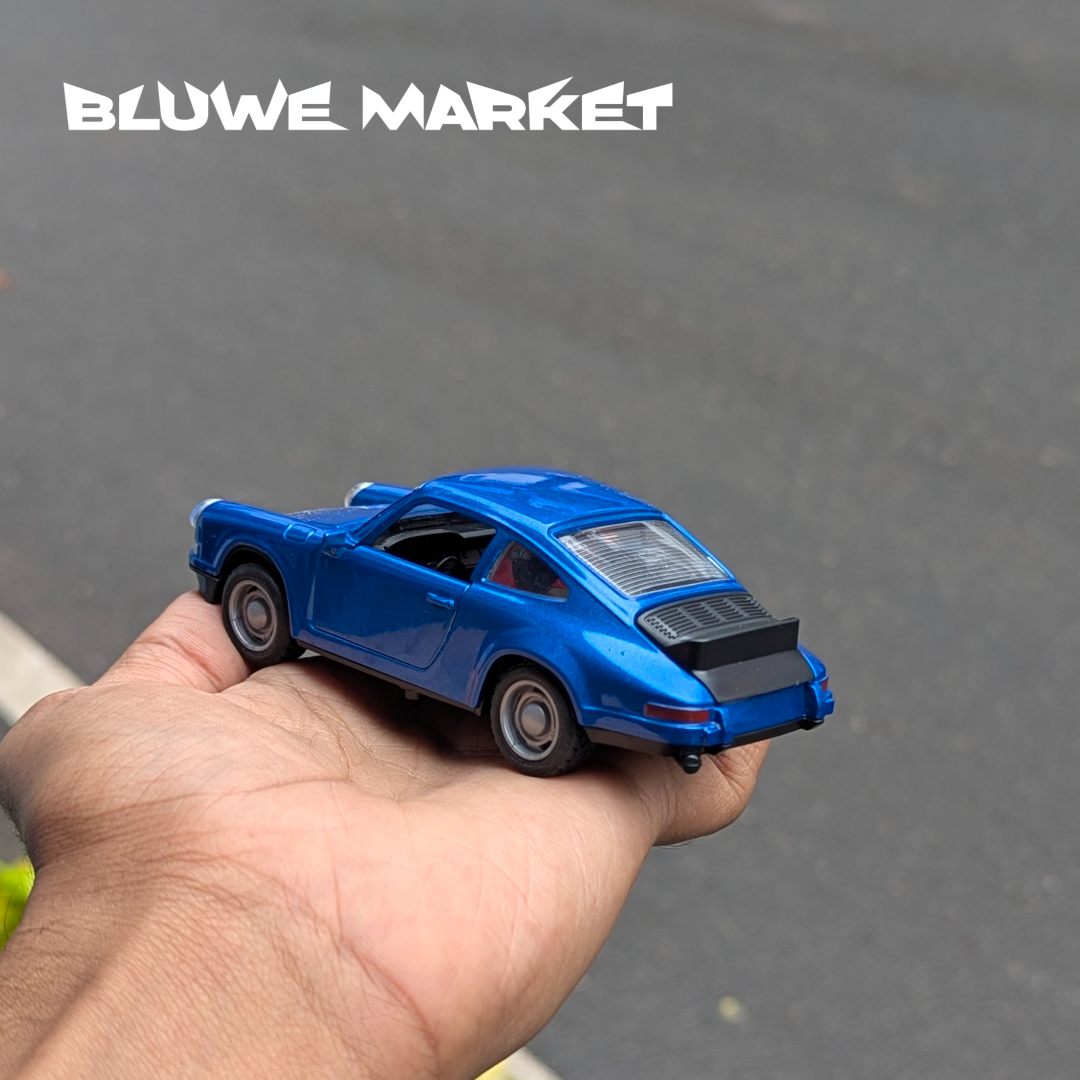Porsche 911 Vintage Orange 1:36 Scale Diecast Car - Blue