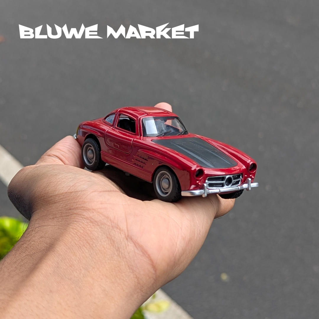 Mercedez Benz Sl Coupe 1:36 Scale Diecast Metal Car - Maroon