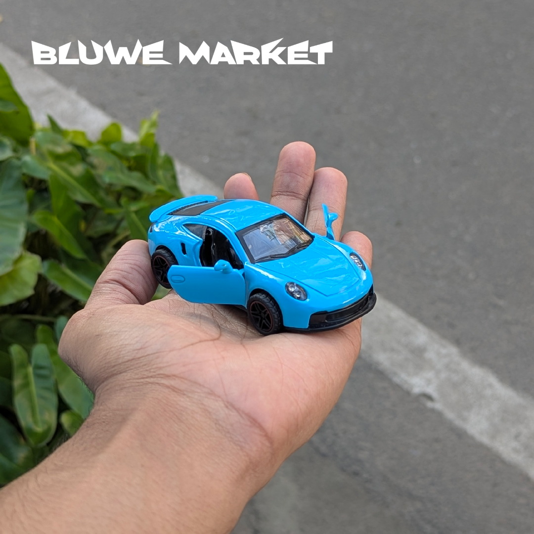 Porsche 911 1:43 Scale Metal Diecast Car - Blue